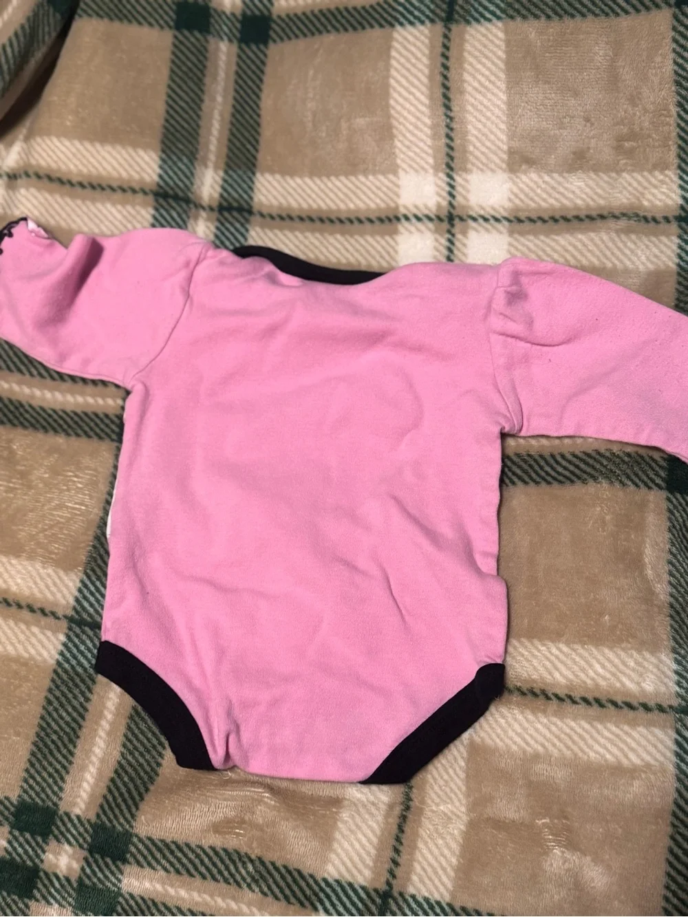 Pink Cow Graphic Long-Sleeve One-Piece Bodysuit